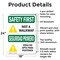 Signmission Not A Walkway Bilingual, 18 in W x Rectangle, Aluminum OS-2PACK-SF-A-1824-L-10833 - alternate 6